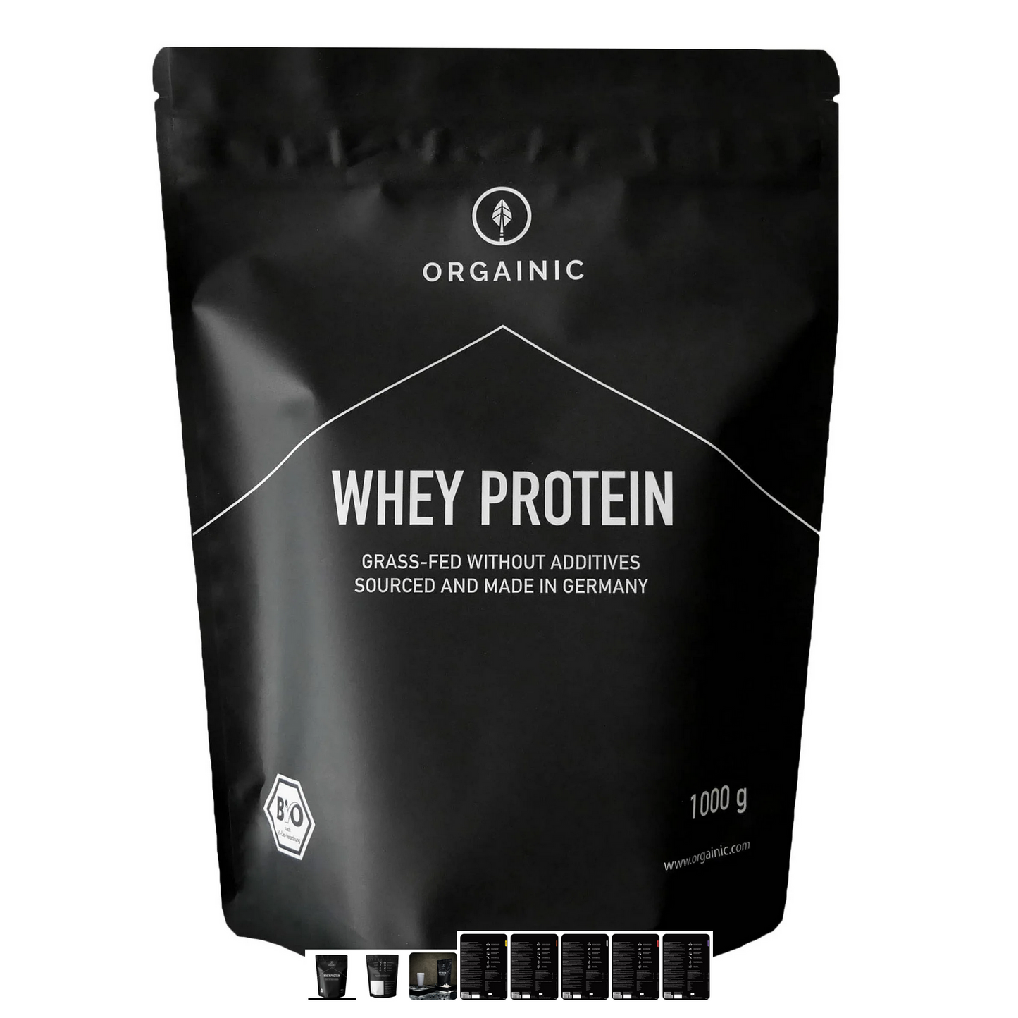 Orgainic Whey Proteinpulver Natur von grasgefütterten Kühen 1kg Beutel